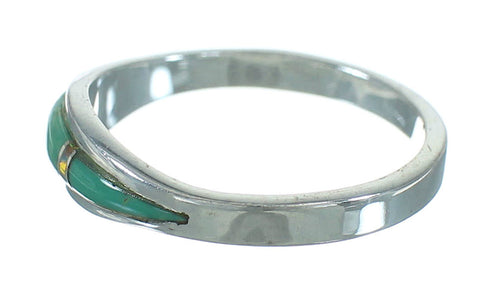 Sterling Silver Turquoise Opal Southwest Ring Size 6-1/2 QX85420